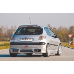 Rieger spoiler pod zadní nárazník pro Peugeot 206 convertible CC, sedan r.v. 09/98-05/06, plast ABS bez povrchové úpravy, pro vozy s orig. menším zadním nárazníkem