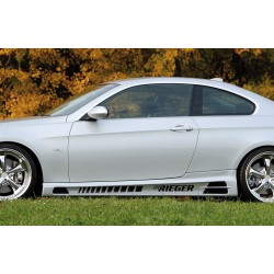 Rieger boční práh mont. strana pravá pro BMW řada 3 E92, E93 kabriolet, kupé vč. faceliftu, r.v. 03/07-02/10, 03/10-, 09/06-02/10, plast ABS bez povrchové úpravy, s prolisem, s prolisem a dvěma výřezy