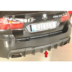Rieger vložka zadního nárazníku (pro vozy s tažným zařízením) pro BMW řada 5 F11 touring, plast ABS bez povrchové úpravy, pro orig. koncovky výfuku vlevo/vpravo