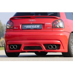 Rieger kompletní zadní nárazník new Design pro Audi A3 8L 3-dvéř., 5-dvéř., plast ABS bez povrchové úpravy, pro vozy bez parkovacího asistenta (PDC)