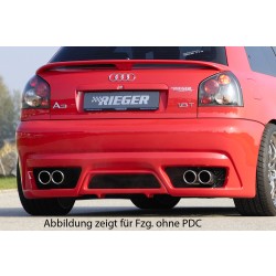 Rieger kompletní zadní nárazník new Design pro Audi A3 8L 3-dvéř., 5-dvéř., plast ABS bez povrchové úpravy