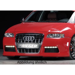 Rieger kompletní přední nárazník R-Frame pro Audi A3 8L 3-dvéř., 5-dvéř., plast ABS bez povrchové úpravy, pro orig. masku Audi z modelu S, s výřezy pro světla na denní svícení, pro vozy s ostřikovači světlometů