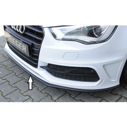 Rieger lipa pod přední nárazník pro Audi A3 8V 3-dvéř. (hatchback 8V1), 5-dvéř. (sportback 8VA) před faceliftem, 07/12-08/16, plast ABS bez povrchové úpravy