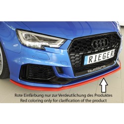 Rieger lipa pod přední nárazník pro Audi RS3 8V 5-dvéř. (sedan 8VS / 8VM), 5-dvéř. (sportback 8VA / 8VF) po faceliftu, 02/17-, plast ABS bez povrchové úpravy