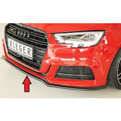 Rieger lipa pod přední nárazník pro Audi A3 8V 3-dvéř. (convertible 8V7), 5-dvéř. (sedan 8VS) po faceliftu, 09/16-, plast ABS bez povrchové úpravy