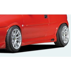 Rieger boční práh mont. strana levá pro Opel Corsa B 3-dvéř. vč. faceliftu, r.v. 02/93-09/96, 11/96-, plast ABS bez povrchové úpravy, s prolisem a výřezem