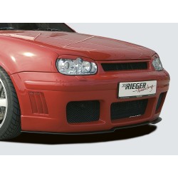Rieger kompletní přední nárazník RS4-Look pro Volkswagen Golf 4 1J 3-dvéř., 5-dvéř., combi, plast ABS bez povrchové úpravy, s žebrováním, pro vozy s ostřikovači světlometů