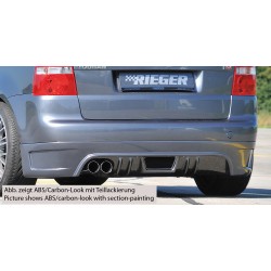 Rieger spoiler pod zadní nárazník pro Volkswagen Touran 1T van před faceliftem r.v. 03/03-10/06, plast ABS bez povrchové úpravy, pro vozy bez tažného zařízení