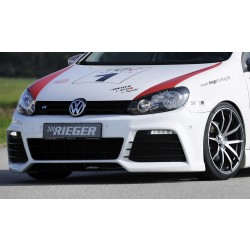 Rieger kompletní přední nárazník pro Volkswagen Golf 6 vč. GTD, GTI 3-dvéř., 5-dvéř., kabriolet, plast ABS bez povrchové úpravy, pro vozy s PDC, s parkovacím asistentem, bez ostřikovačů světlometů