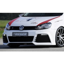 Rieger kompletní přední nárazník pro Volkswagen Golf 6 vč. GTD, GTI 3-dvéř., 5-dvéř., kabriolet, plast ABS bez povrchové úpravy, pro vozy bez PDC, bez parkovacího asistenta, bez ostřikovačů světlometů
