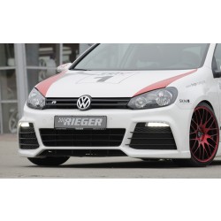 Rieger kompletní přední nárazník pro Volkswagen Golf 6 vč. GTD, GTI 3-dvéř., 5-dvéř., kabriolet, plast ABS bez povrchové úpravy, pro vozy s PDC, bez parkovacího asistenta a ostřikovačů světlometů