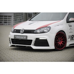 Rieger kompletní přední nárazník pro Volkswagen Golf 6 vč. GTD, GTI 3-dvéř., 5-dvéř., kabriolet, plast ABS bez povrchové úpravy, pro vozy s PDC a ostřikovači světlometů, bez parkovacího asistenta