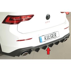 Rieger vložka zadního nárazníku pro Volkswagen Golf 8 GTI Clubsport 5-dvéř., plast ABS bez povrchové úpravy