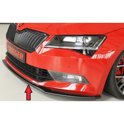 Rieger lipa pod přední nárazník pro Škoda Superb III 3T, 3V combi, sedan vč. faceliftu, 03/15-10/18, 11/18-, plast ABS bez povrchové úpravy
