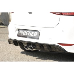 Rieger vložka zadního nárazníku pro R-Line zadní nárazník pro Volkswagen Golf 7 3-dvéř., 5-dvéř., plast ABS lakovaný do černé lesklé barvy