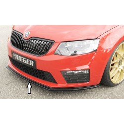 Rieger lipa pod přední nárazník pro Škoda Octavia RS 5E combi, sedan před faceliftem, 06/13-01/17, plast ABS lakovaný do černé lesklé barvy