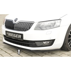 Rieger lipa pod přední nárazník pro Škoda Octavia 5E combi, sedan před faceliftem, 02/13-01/17, plast ABS lakovaný do černé lesklé barvy, ABS plast: lakovaný do černé lesklé barvy