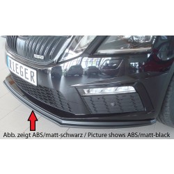 Rieger lipa pod přední nárazník pro Škoda Octavia RS 5E combi, sedan po faceliftu, 02/17-, plast ABS lakovaný do černé lesklé barvy