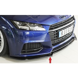 Rieger lipa pod přední nárazník pro Audi TT 8J-FV, 8S kupé, roadster vč. faceliftu, 07/14-08/18, 09/18-, plast ABS lakovaný do černé lesklé barvy
