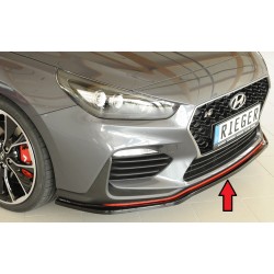 Rieger lipa pod přední nárazník pro Hyundai i30 N PDE 5-dvéř. (fastback), 5-dvéř. (hatchback), 07/17-, plast ABS lakovaný do černé lesklé barvy