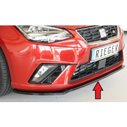 Rieger lipa pod přední nárazník pro Seat Ibiza FR KJ 5-dvéř., 01/17-, plast ABS lakovaný do černé lesklé barvy