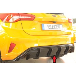 Rieger vložka zadního nárazníku pro Ford Focus 4 ST 5-dvéř. (hatchback), plast ABS lakovaný do černé lesklé barvy