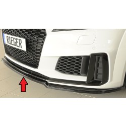 Rieger lipa pod přední nárazník pro Audi TT 8J-FV, 8S kupé, roadster po faceliftu, 09/18-, plast ABS lakovaný do černé lesklé barvy