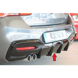 Rieger Heckeinsatz (Typ: 88171) pro BMW řada 1 F21 sedan / 2-dvéř., plast ABS lakovaný do černé lesklé barvy