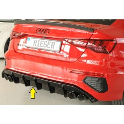 Rieger vložka zadního nárazníku pro Audi A3 GY 5-dvéř. (sedan), plast ABS lakovaný do černé lesklé barvy