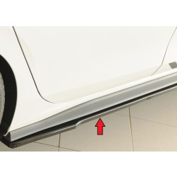 Rieger spoiler pod boční práh mont. strana pravá pro Volkswagen Golf 8 GTI Clubsport 5-dvéř., 10/20-, plast ABS lakovaný do černé lesklé barvy