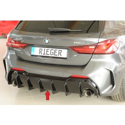 Rieger vložka zadního nárazníku pro BMW řada 1 F40 hatchback / 4-dr., plast ABS lakovaný do černé lesklé barvy