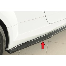 Rieger spoiler pod boční práh (ca. 19mm) mont. strana pravá pro Audi TT 8J-FV, 8S roadster, 09/18-, plast ABS lakovaný do černé lesklé barvy