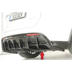 Rieger vložka zadního nárazníku pro Tesla Model Y 003, plast ABS lakovaný do černé lesklé barvy, s tažným zařízením