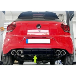 Rieger vložka zadního nárazníku pro Volkswagen Polo AW 5-dvéř., plast ABS lakovaný do černé lesklé barvy