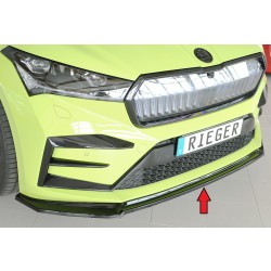 Rieger lipa pod přední nárazník pro Škoda Enyaq iV RS SUV (5AZ), 07/21-, plast ABS lakovaný do černé lesklé barvy