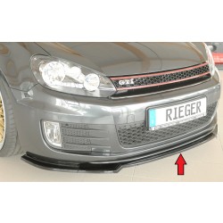 Rieger lipa pod přední nárazník pouze pro GTI / GTD pro Volkswagen Golf 6 GTI kabriolet, plast ABS lakovaný do černé lesklé barvy