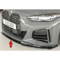 Rieger lipa pod přední nárazník pro BMW i4 G26 G4C gran coupe (5-dvéř.), plast ABS lakovaný do černé lesklé barvy