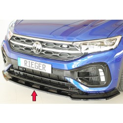 Rieger lipa pod přední nárazník pouze pro R / R-Line pro Volkswagen T-roc A1 5-dvéř., 01/22-, plast ABS lakovaný do černé lesklé barvy