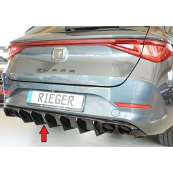 Rieger vložka zadního nárazníku (pro vozy bez tažného zař.) pro Seat Leon KL 5-dvéř. (ST/sportstourer), plast ABS lakovaný do černé lesklé barvy