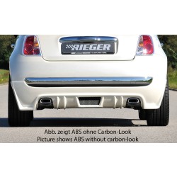 Rieger spoiler pod zadní nárazník pro Fiat 500 312 2-dvéř. r.v. 10/07-, plast ABS s povrchovou úpravou Carbon-Look, pro sport. koncovky na obou stranách