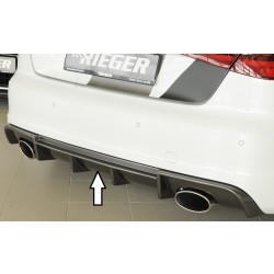 Rieger vložka zadního nárazníku pro Audi A3 8V 3-dvéř. (hatchback 8V1), 5-dvéř. (sportback 8VA) před faceliftem, plast ABS s povrchovou úpravou Carbon-Look, pro sportovní koncovky na obou stranách 152x95 mm