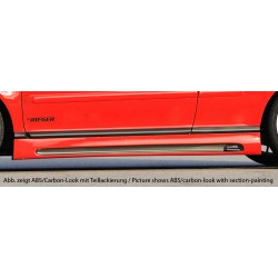 Rieger boční práh mont. strana levá pro Volkswagen Bora 1J, plast ABS s povrchovou úpravou Carbon-Look, s prolisem a výřezem