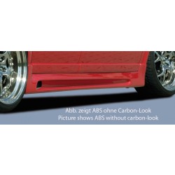 Rieger boční práh mont. strana levá pro Volkswagen Passat 3B, 3BG combi, sedan, plast ABS s povrchovou úpravou Carbon-Look, s prolisem a výřezem