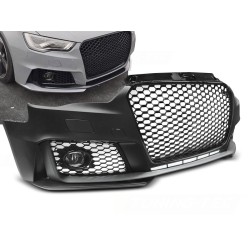 AUDI A3 12-16 RS3 STYLE GLOSSY BLACK - přední nárazník