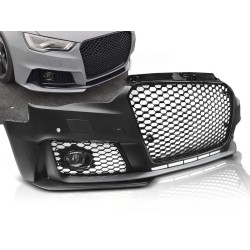 AUDI A3 12-16 RS3 STYLE GLOSSY BLACK PDC - přední nárazník