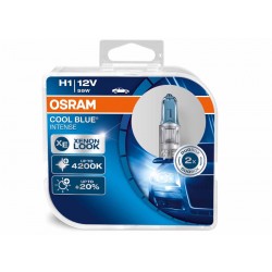 Žárovky Osram Cool Blue Intense H1 - studená bílá barva světla