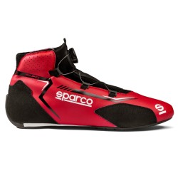 Závodní boty Sparco RAPID s otočným mechanismem zapínání, s homologací FIA, barva: červeno-černá