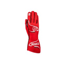 Závodní rukavice Sparco Arrow+ s homologací FIA, barva: červeno-černá